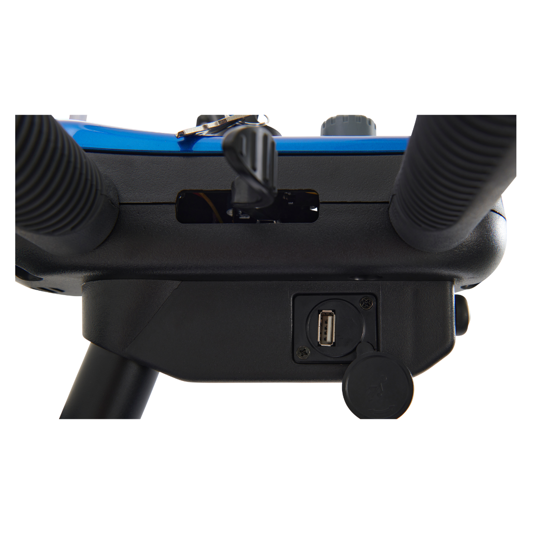 Golden Technologies Buzzaround XL 4-Wheel Long Range Mobility Scooter - Blue USB socket