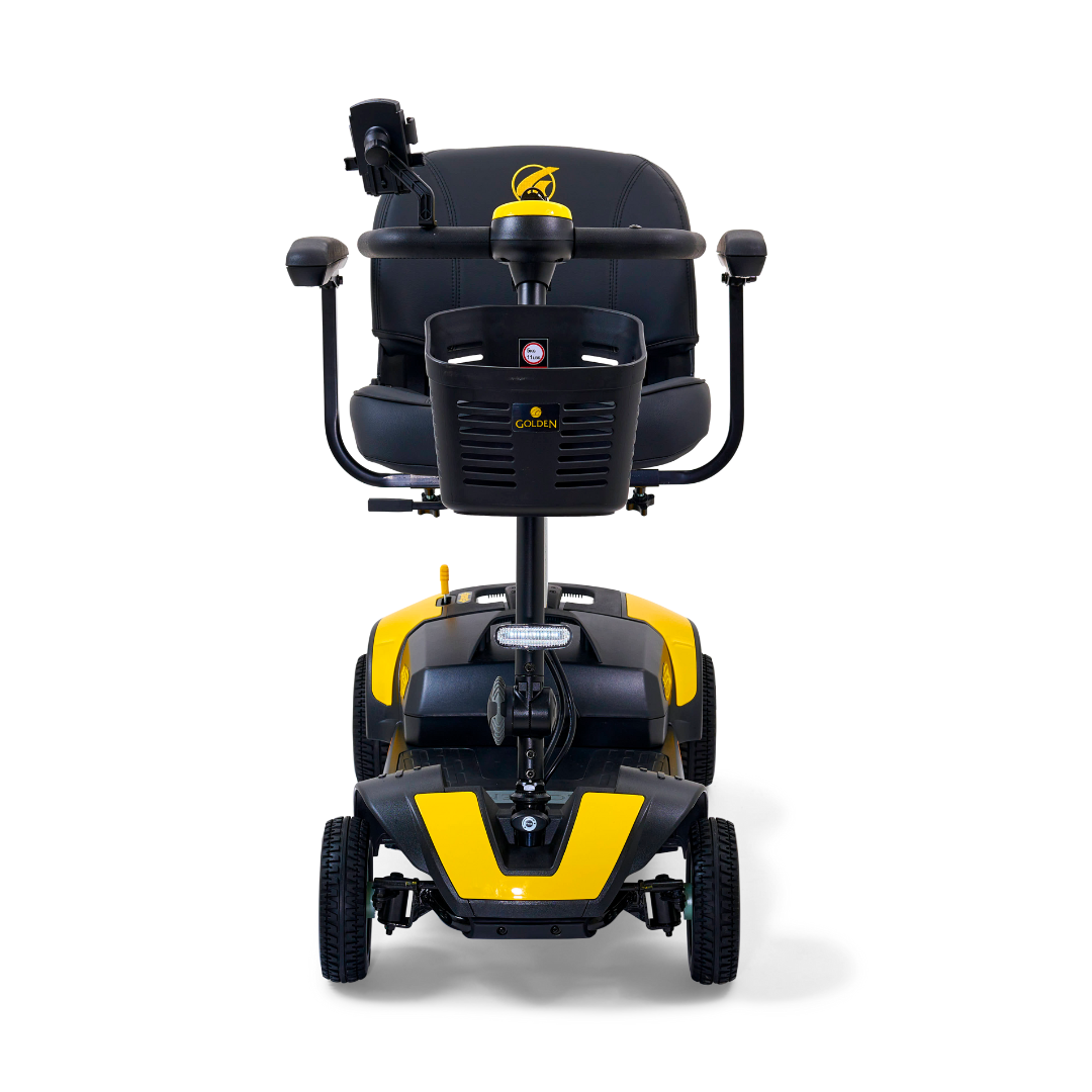 Golden Technologies Buzzaround XL 4-Wheel Long Range Mobility Scooter - Canary Yellow front