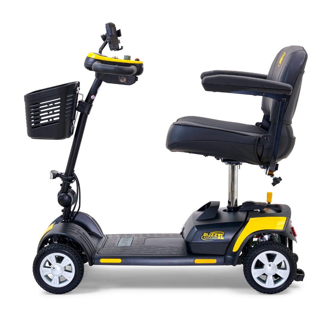 Golden Technologies Buzzaround XL 4-Wheel Long Range Mobility Scooter - Canary Yellow left