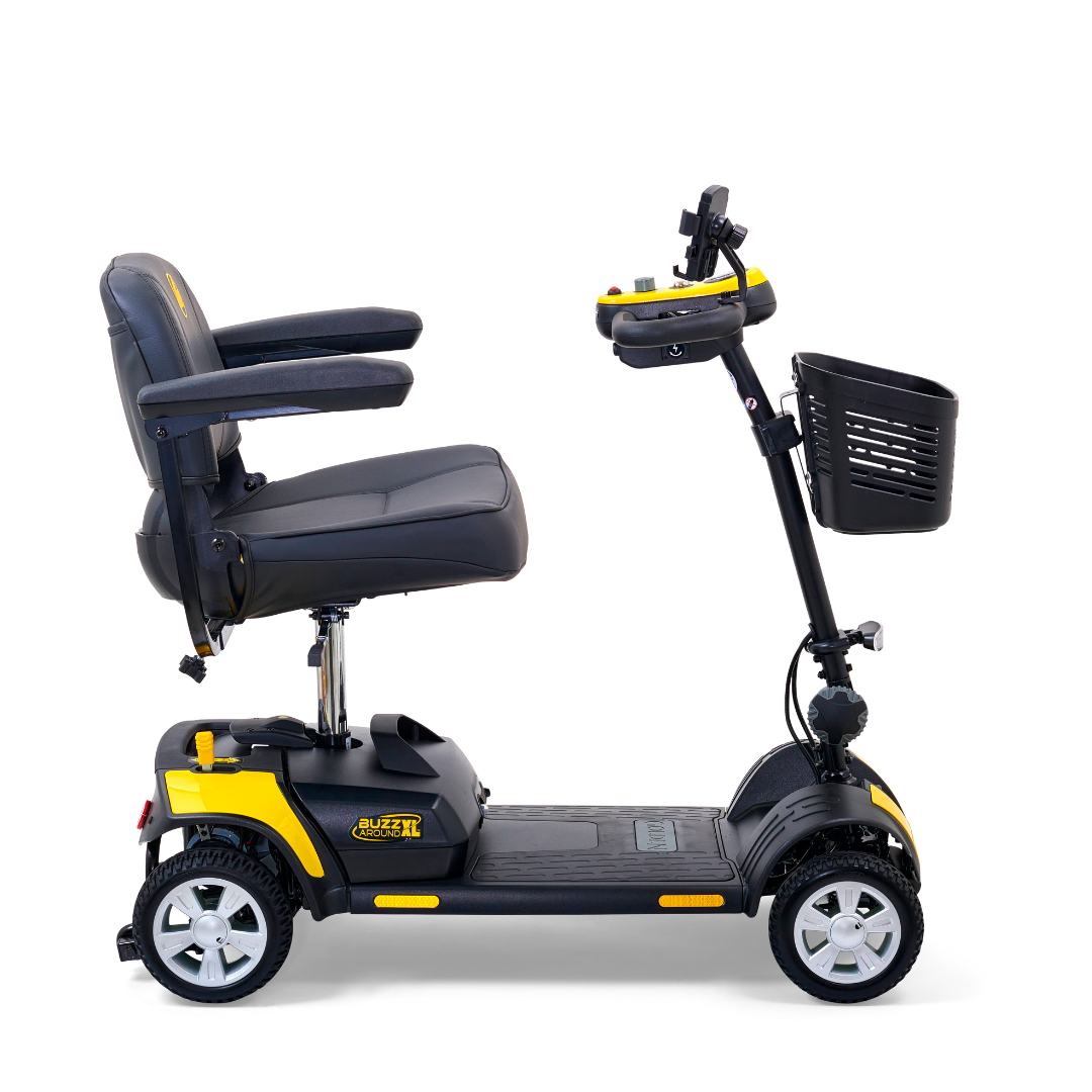 Golden Technologies Buzzaround XL 4-Wheel Long Range Mobility Scooter - Canary Yellow right