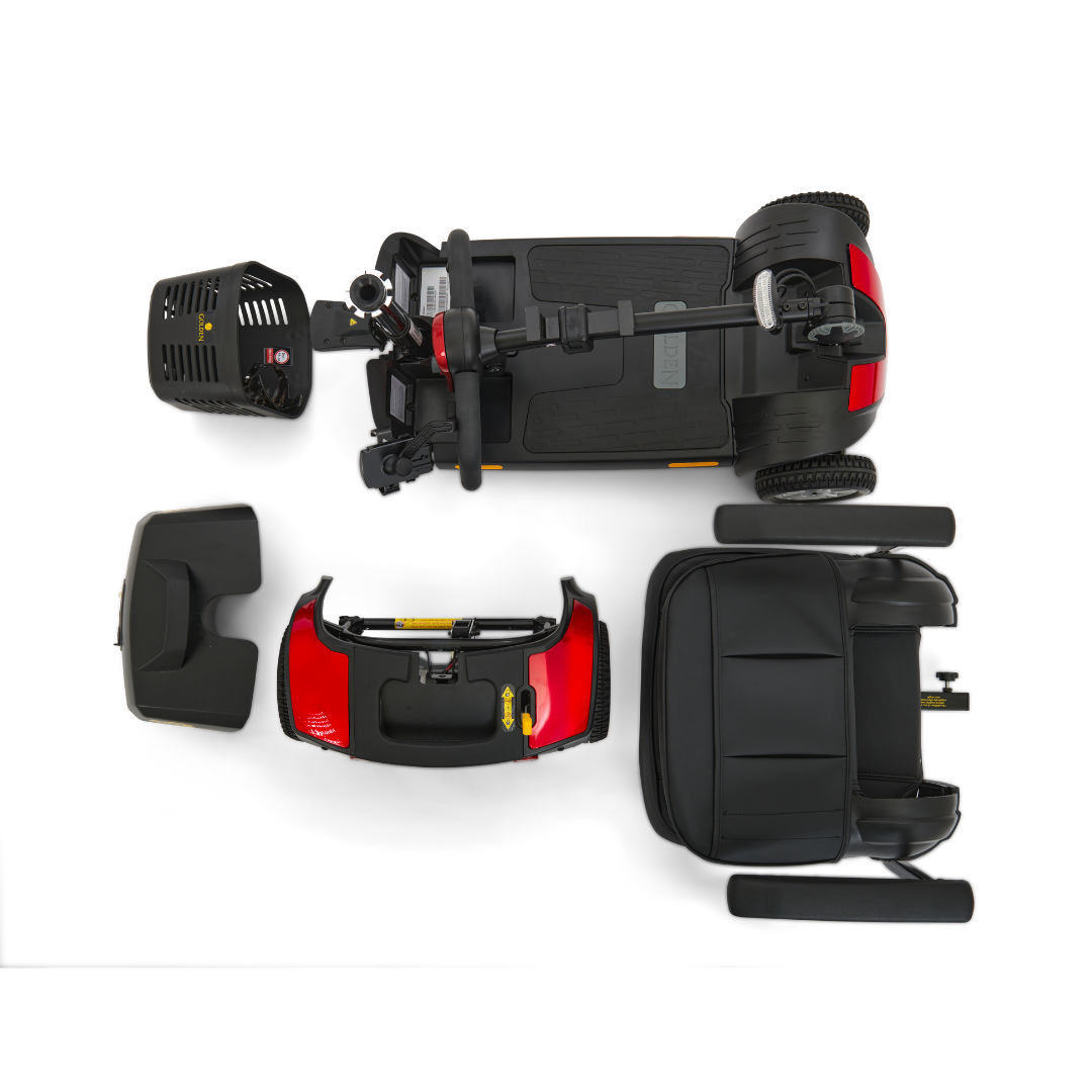 Golden Technologies Buzzaround XL 4-Wheel Long Range Mobility Scooter - Disassembled