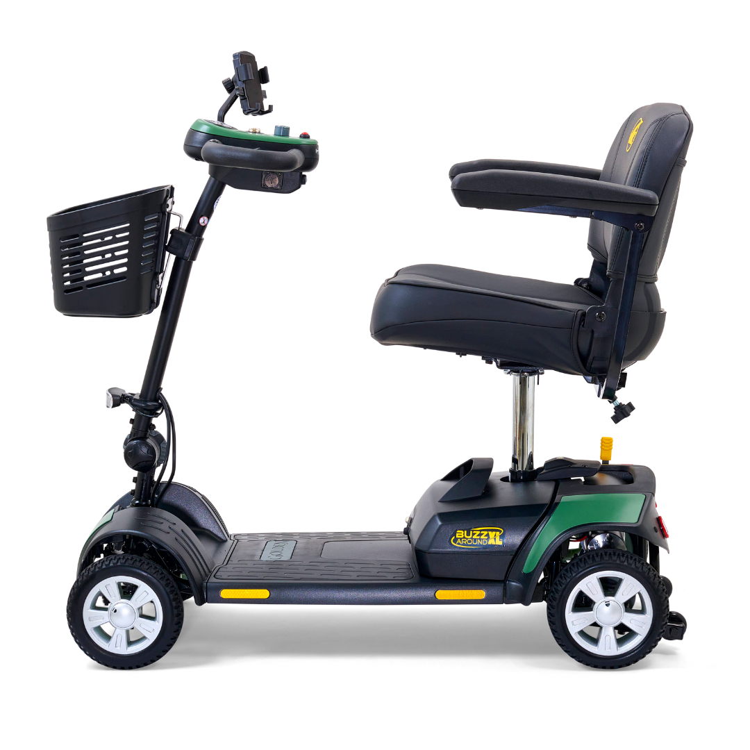 Golden Technologies Buzzaround XL 4-Wheel Long Range Mobility Scooter - Green left