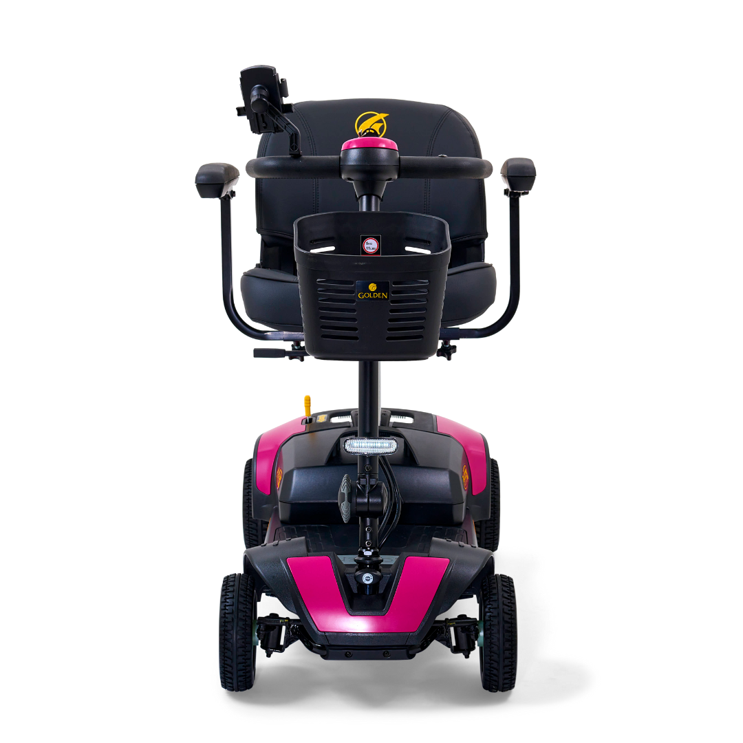Golden Technologies Buzzaround XL 4-Wheel Long Range Mobility Scooter - Orchid Pink front