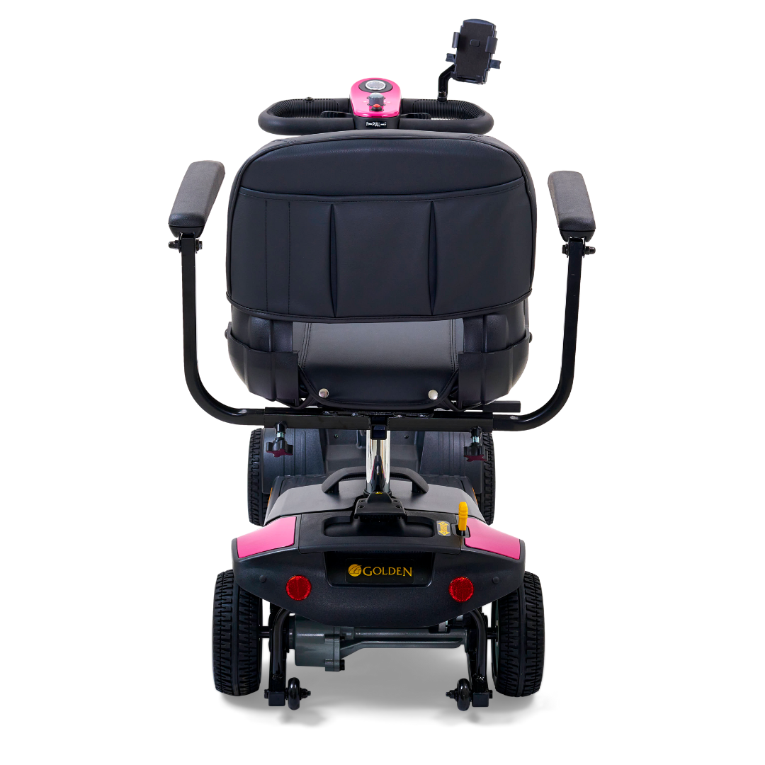 Golden Technologies Buzzaround XL 4-Wheel Long Range Mobility Scooter - Orchid Pink rear