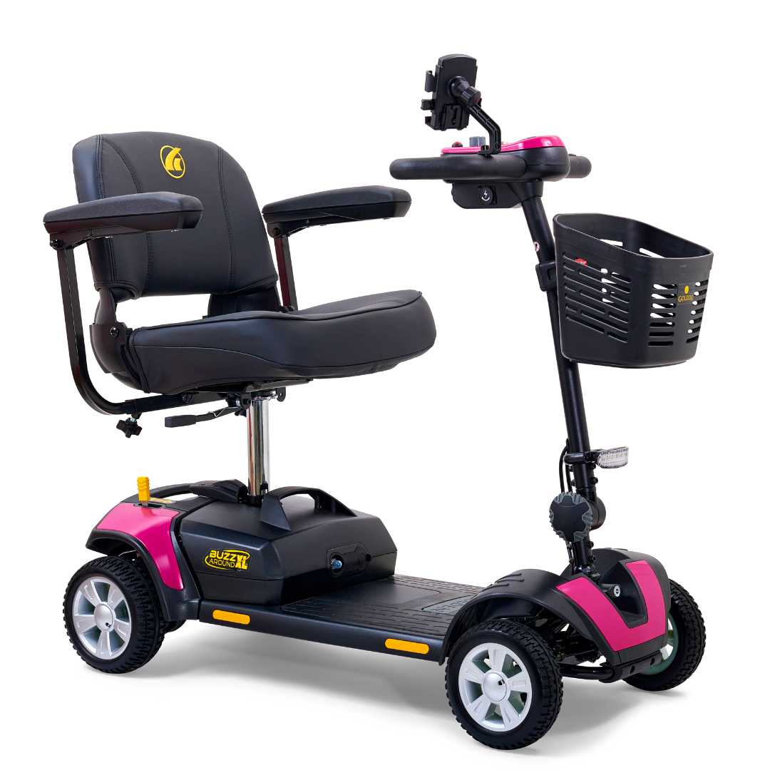 Golden Technologies Buzzaround XL 4-Wheel Long Range Mobility Scooter - Orchid Pink right