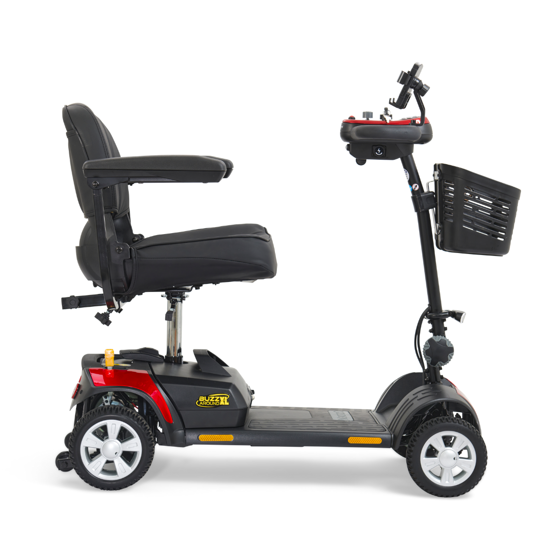 Golden Technologies Buzzaround XL 4-Wheel Long Range Mobility Scooter - Red Right