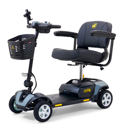 Golden Technologies Buzzaround XL 4-Wheel Long Range Mobility Scooter - Stone Gray left