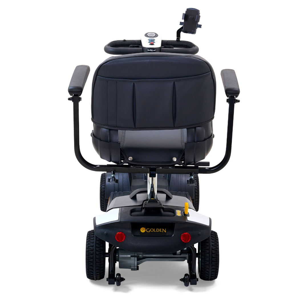 Golden Technologies Buzzaround XL 4-Wheel Long Range Mobility Scooter - Stone Gray rear
