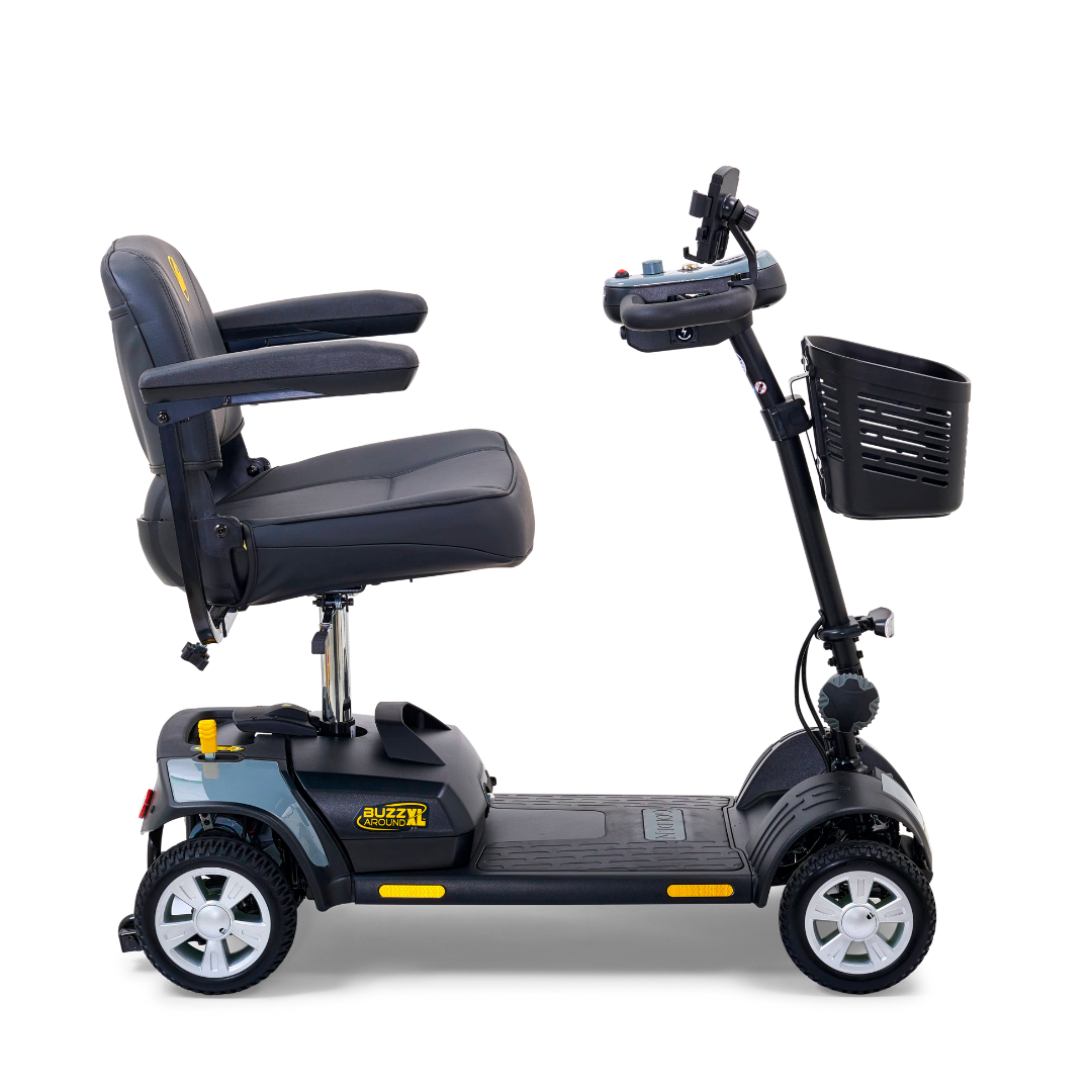 Golden Technologies Buzzaround XL 4-Wheel Long Range Mobility Scooter - Stone Gray right