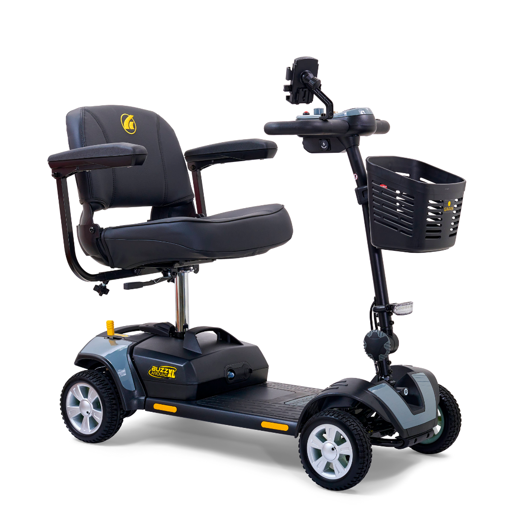 Golden Technologies Buzzaround XL 4-Wheel Long Range Mobility Scooter - Stone Gray right