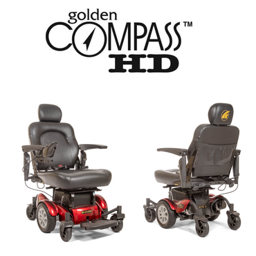 Golden Technologies Compass HD Bariatric Power Chair - Front and Rear