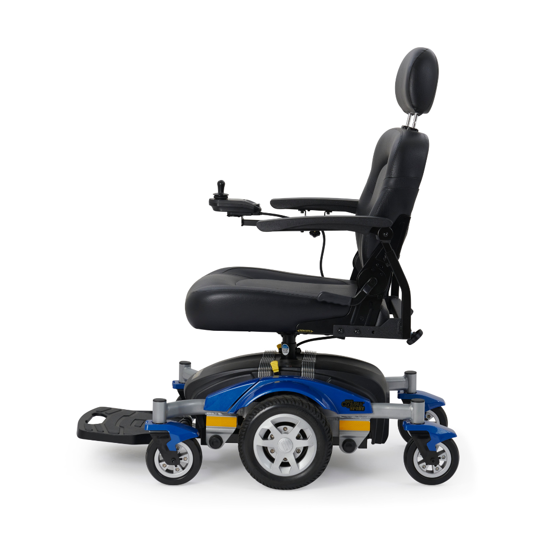 Golden Technologies Compass Sport PowerChair with 24 Mile Range - Blue left