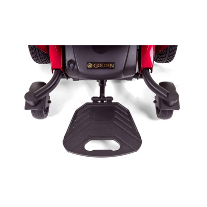 Golden Technologies Compass Sport PowerChair with 24 Mile Range - foot rest on red variant