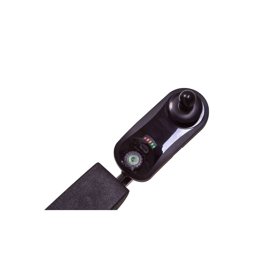 Golden Technologies Compass Sport PowerChair with 24 Mile Range - navigation stick and control panel on arm rest