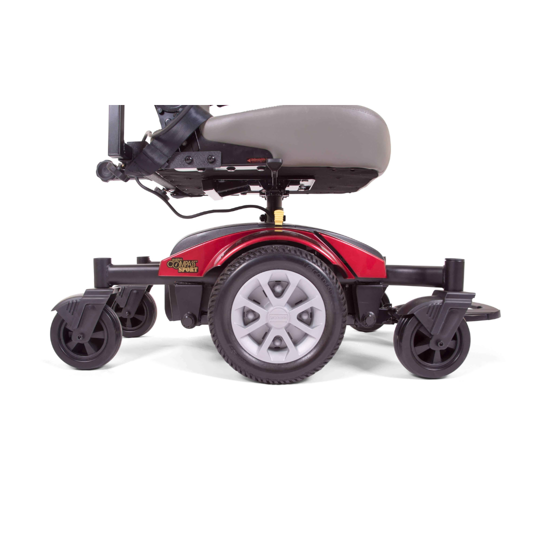 Golden Technologies Compass Sport PowerChair with 24 Mile Range - wheels on red variant