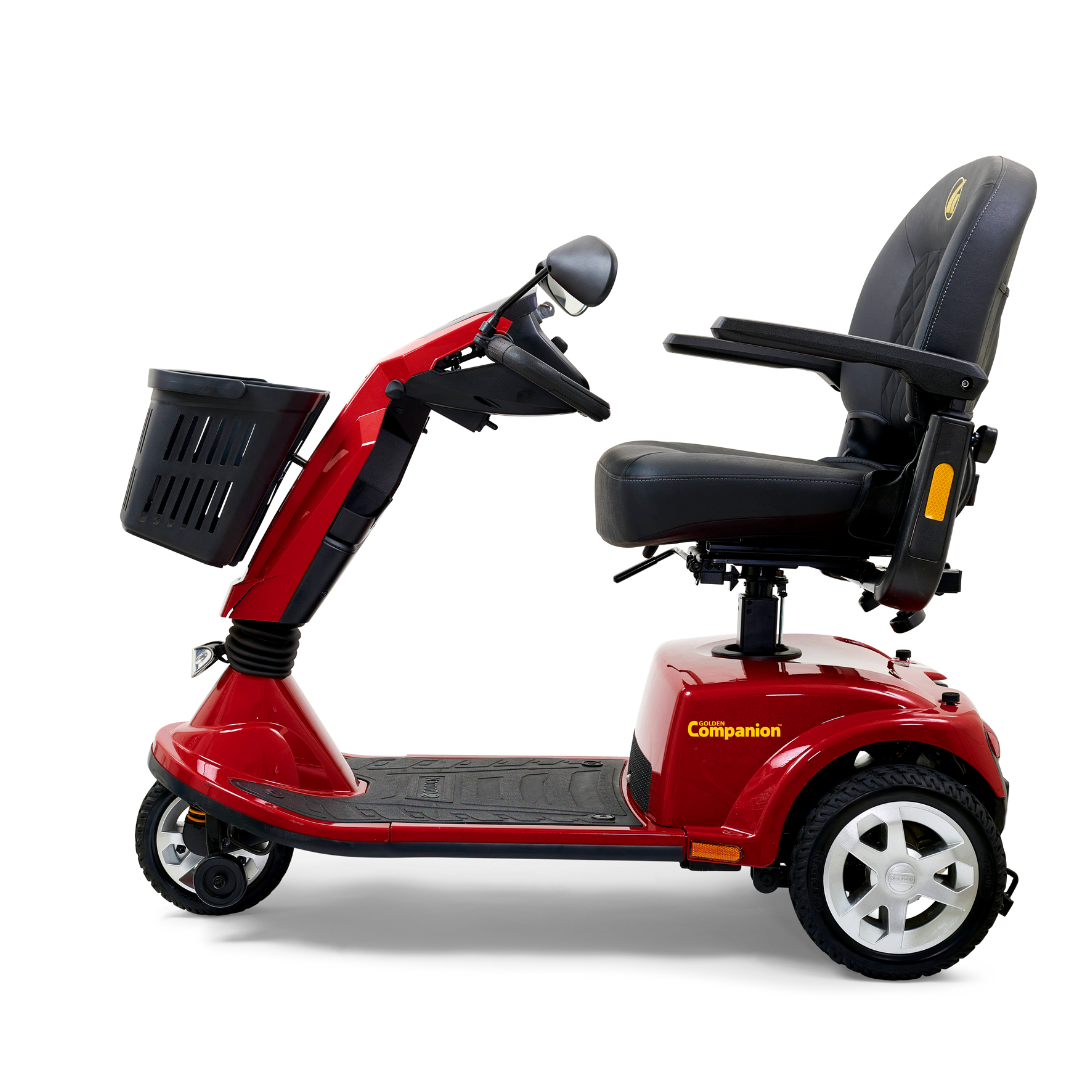 Golden Technologies GC340 Companion Luxury 3 Wheel Full Size Scooter - Red Left