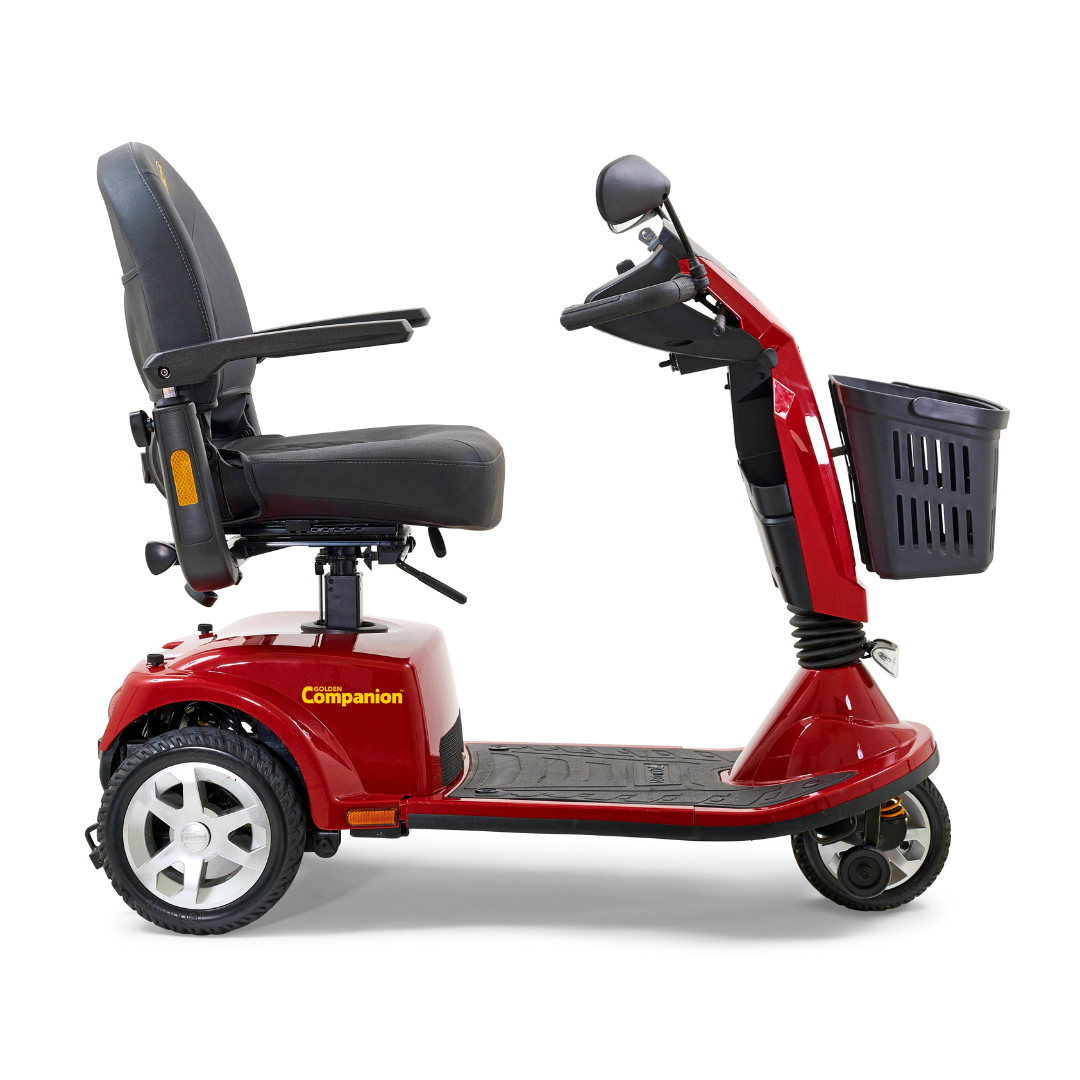 Golden Technologies GC340 Companion Luxury 3 Wheel Full Size Scooter - Red Right