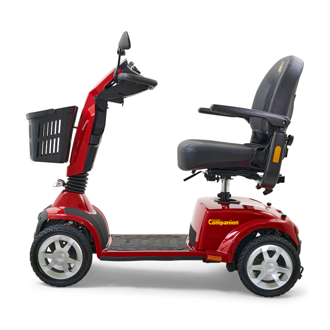 Golden Technologies GC440 Companion 4-Wheel Luxury Full Size Scooters - Red model left