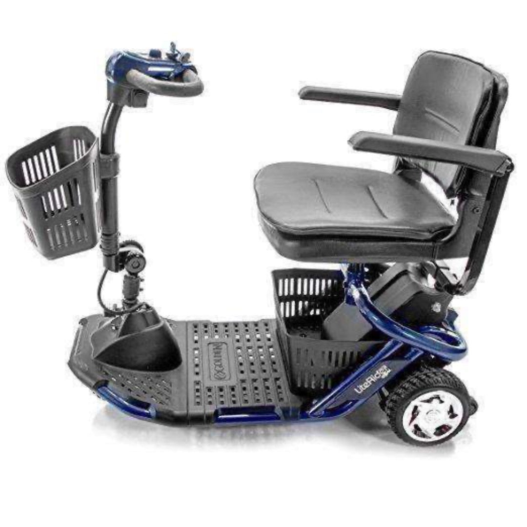 Golden Technologies LiteRider Lightweight 3 Wheel Travel Scooters - left blue variant