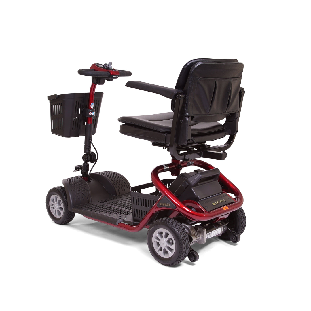 Golden Technologies LiteRider – Lightweight 4 Wheels Travel Scooter - Rear left