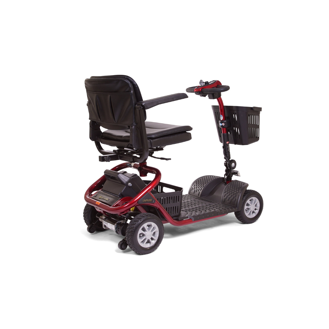 Golden Technologies LiteRider – Lightweight 4 Wheels Travel Scooter - rear right