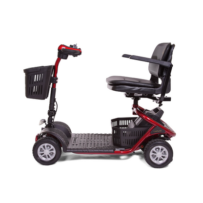 Golden Technologies LiteRider – Lightweight 4 Wheels Travel Scooter - Red left