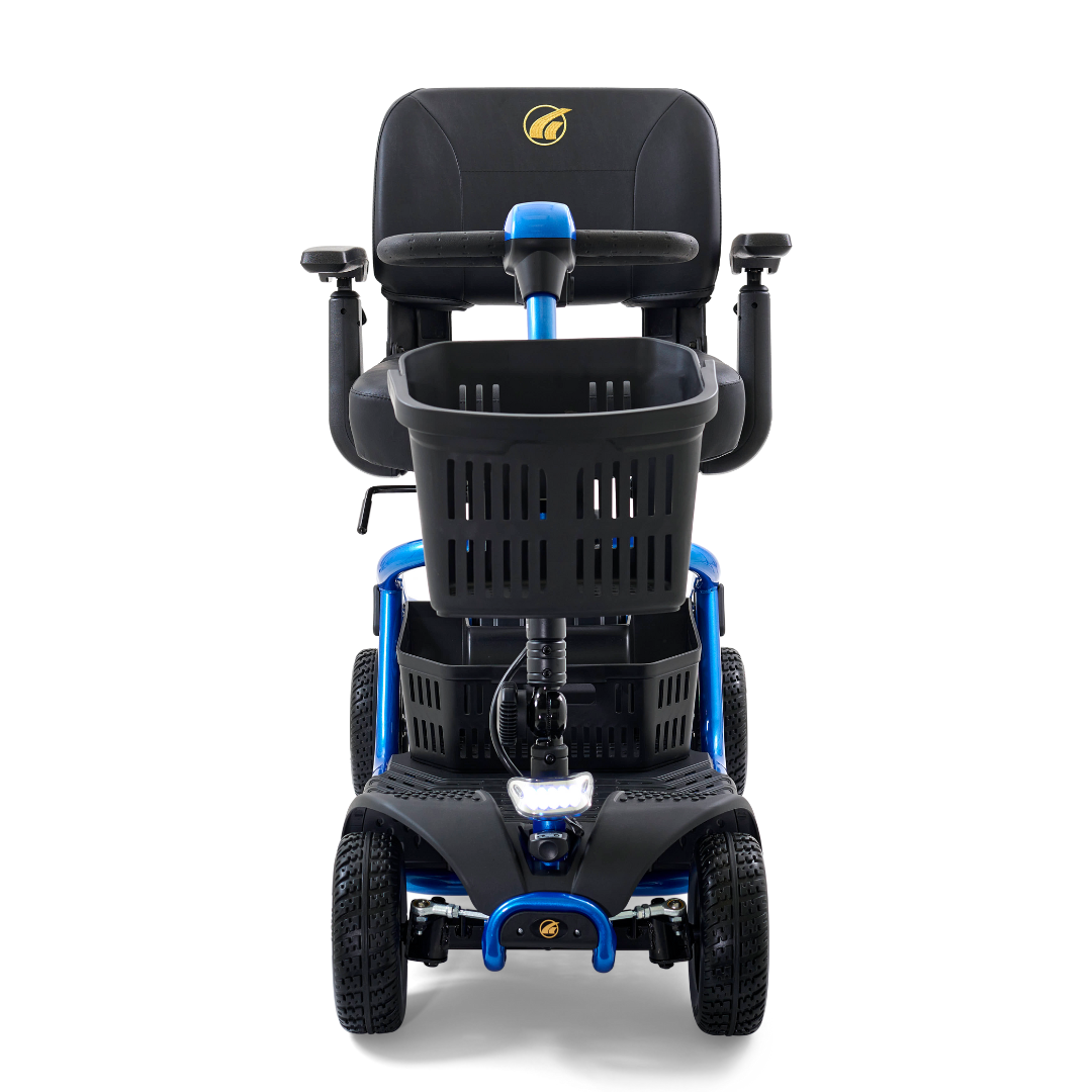 Golden Technologies LiteRider – Lightweight 4 Wheels Travel Scooter - Coastal Blue front