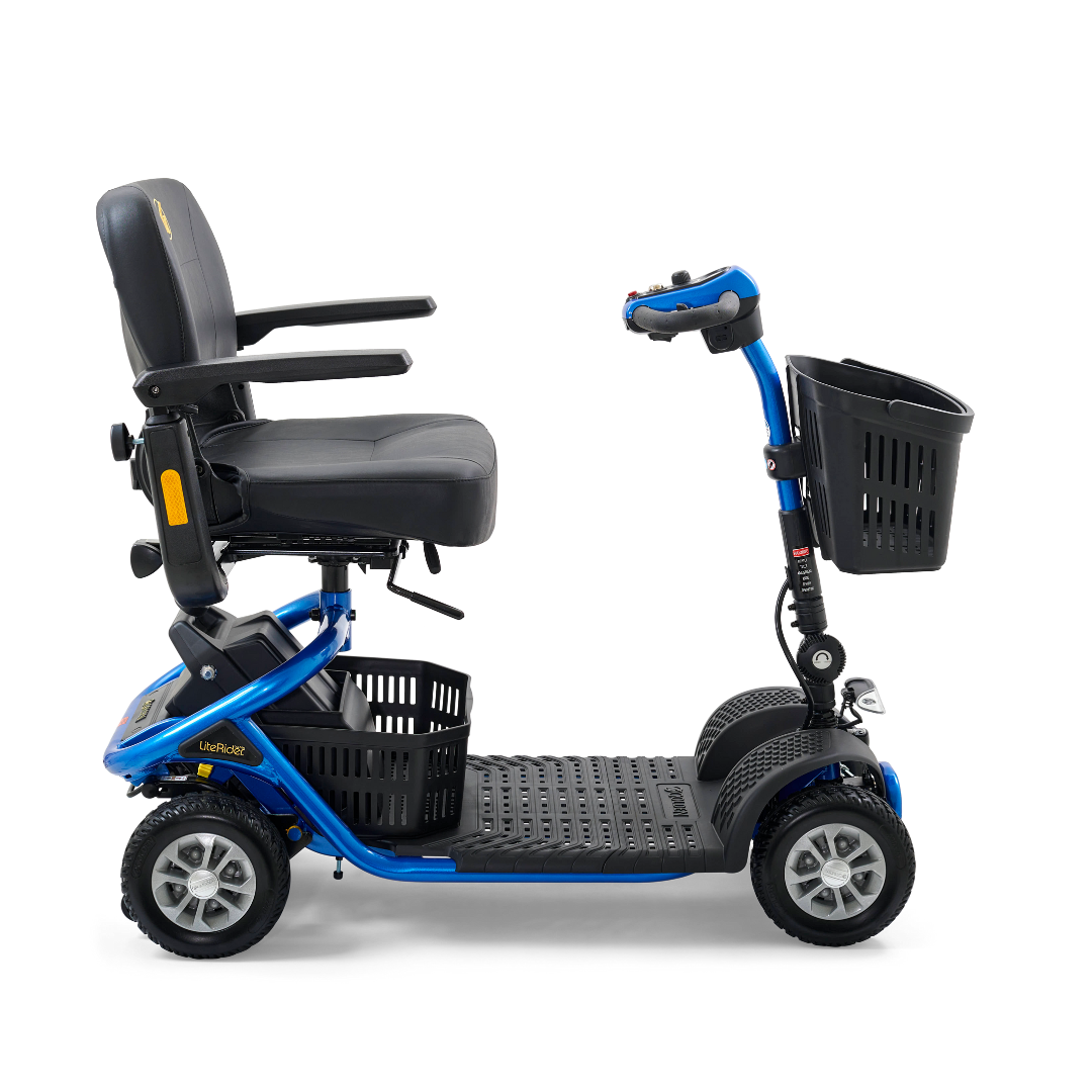 Golden Technologies LiteRider – Lightweight 4 Wheels Travel Scooter - Coastal Blue right