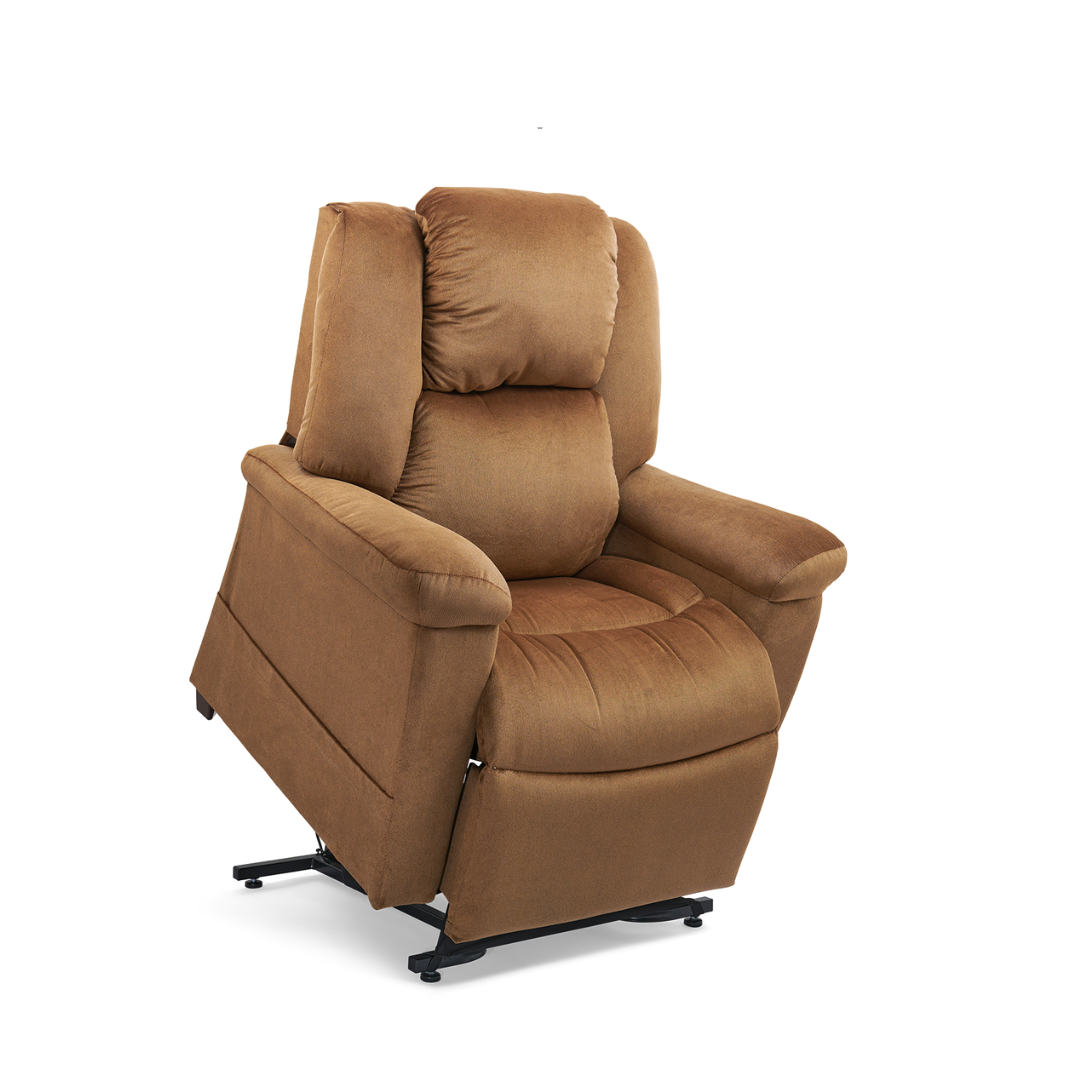 Golden Technologies MaxiComfort DayDreamer Power Pillow Reclining Lift Chairs - Camel in lifted state