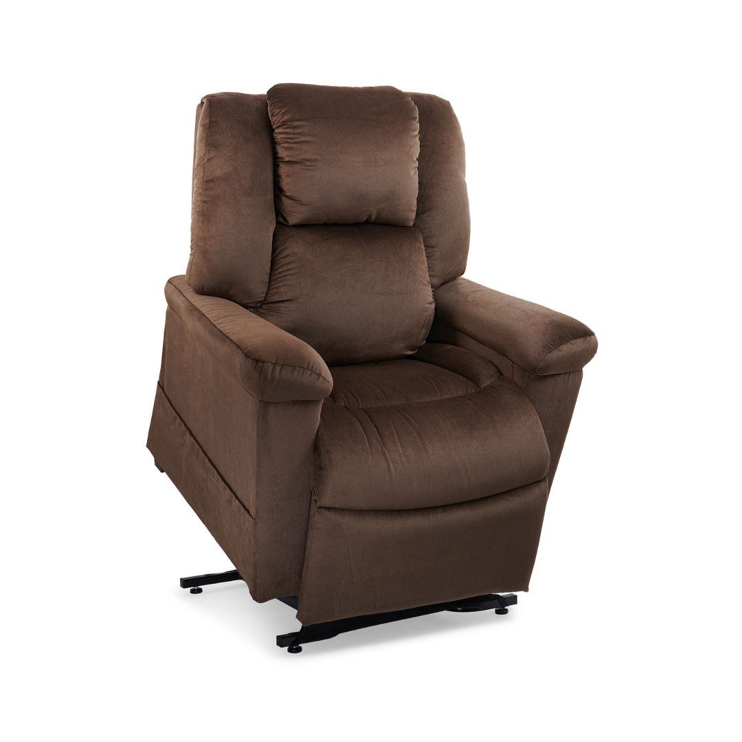 Golden Technologies MaxiComfort DayDreamer Power Pillow Reclining Lift Chairs - Hazelnut in lifted state