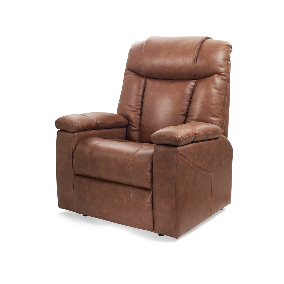 Golden Technologies PR442 Rhea Assisted Lift Chair with Heat Wave Technology - Acorn in seated position