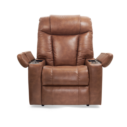 Golden Technologies PR442 Rhea Assisted Lift Chair with Heat Wave Technology - Acorn with arm rests opened