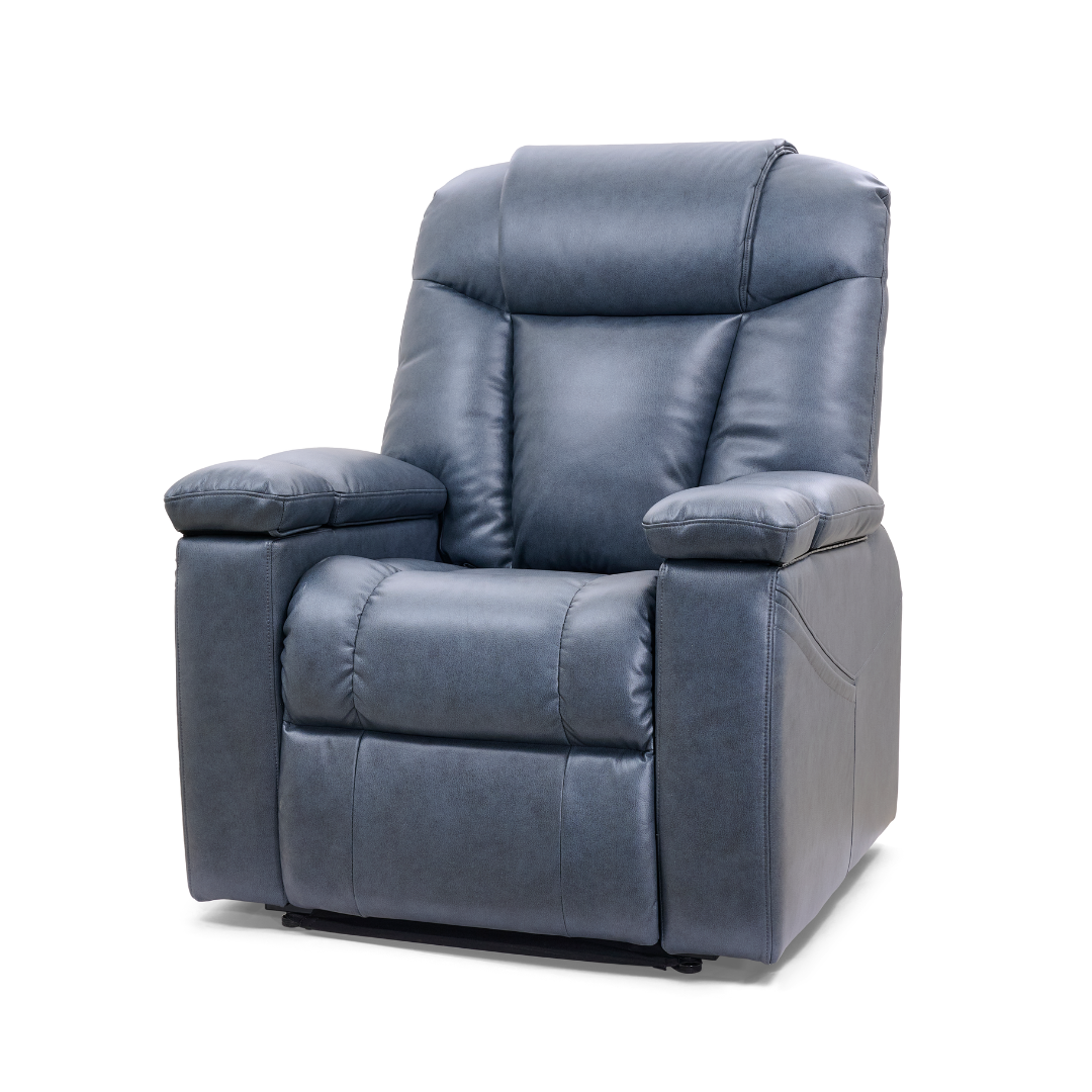 Golden Technologies PR442 Rhea Assisted Lift Chair with Heat Wave Technology - Lagoon in seated state