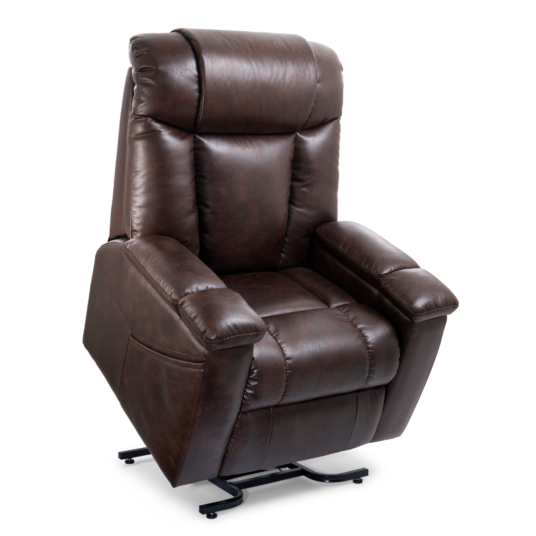 Golden Technologies PR442 Rhea Assisted Lift Chair with Heat Wave Technology - Maple in lifted position