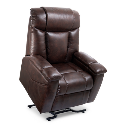 Golden Technologies PR442 Rhea Assisted Lift Chair with Heat Wave Technology - Maple in lifted position