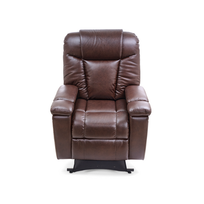 Golden Technologies PR442 Rhea Assisted Lift Chair with Heat Wave Technology - Maple in raised state front