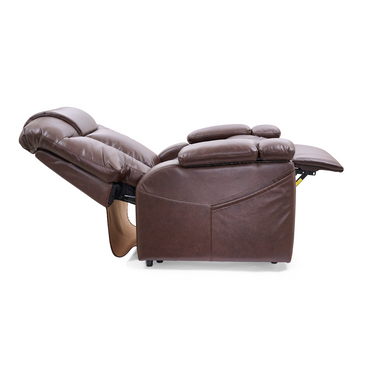 Golden Technologies PR442 Rhea Assisted Lift Chair with Heat Wave Technology - Maple in reclined state