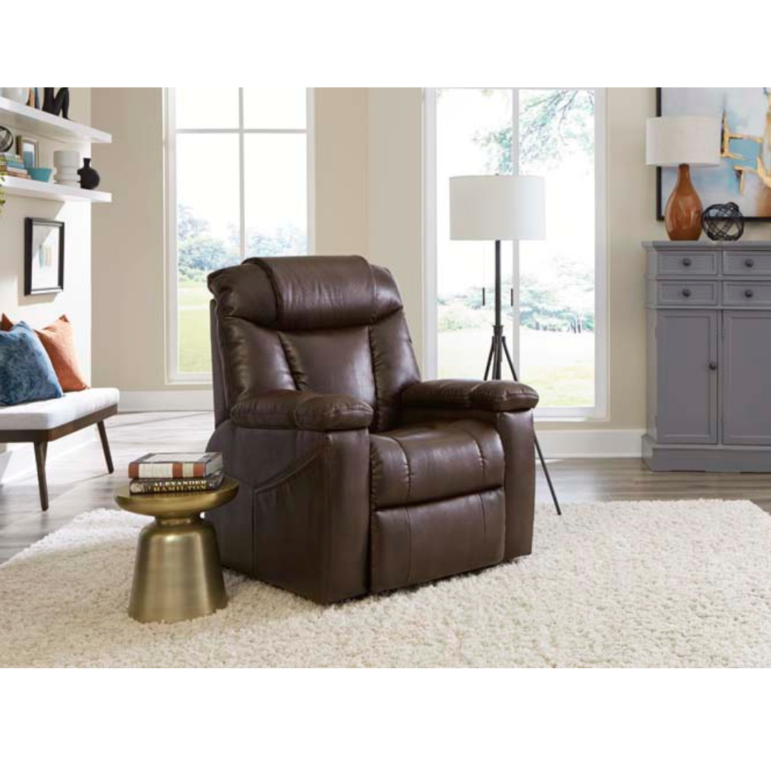 Golden Technologies PR442 Rhea Assisted Lift Chair with Heat Wave Technology - Maple in seated position