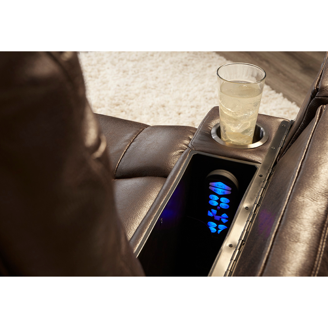 Golden Technologies PR442 Rhea Assisted Lift Chair with Heat Wave Technology - drink holder and storage compartment