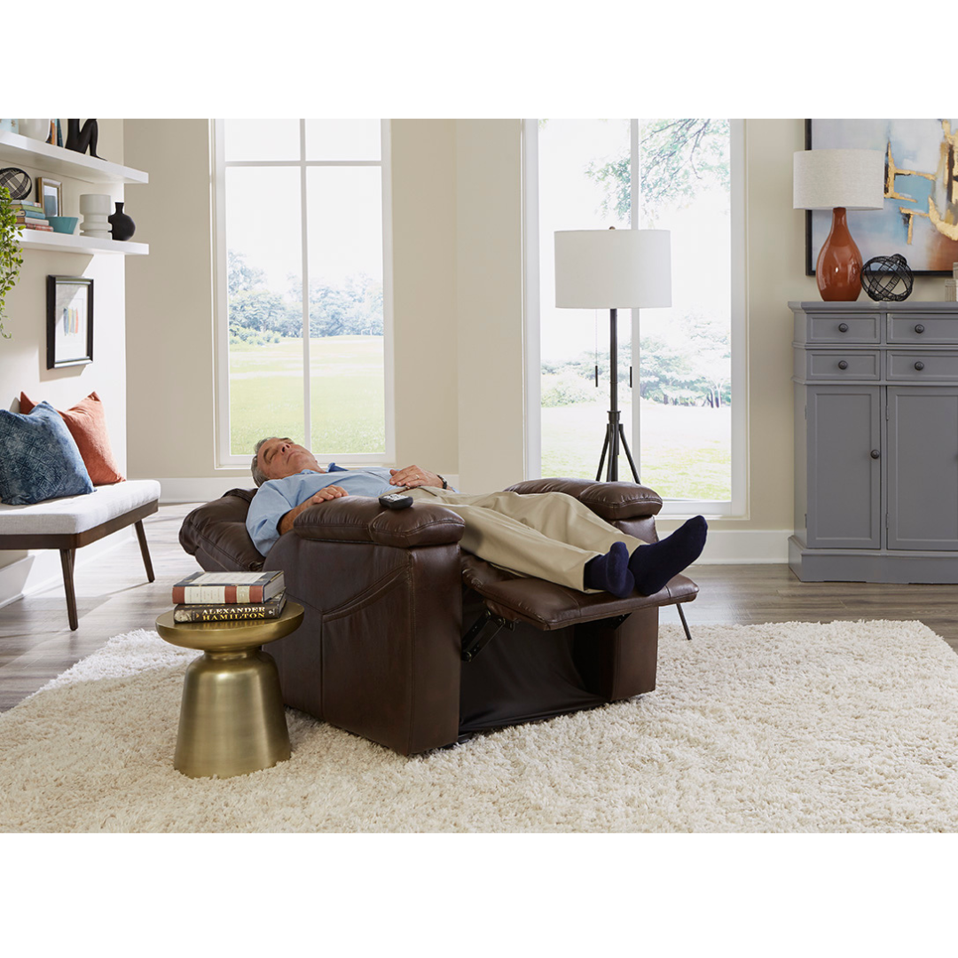 Golden Technologies PR442 Rhea Assisted Lift Chair with Heat Wave Technology - with user taking a nap