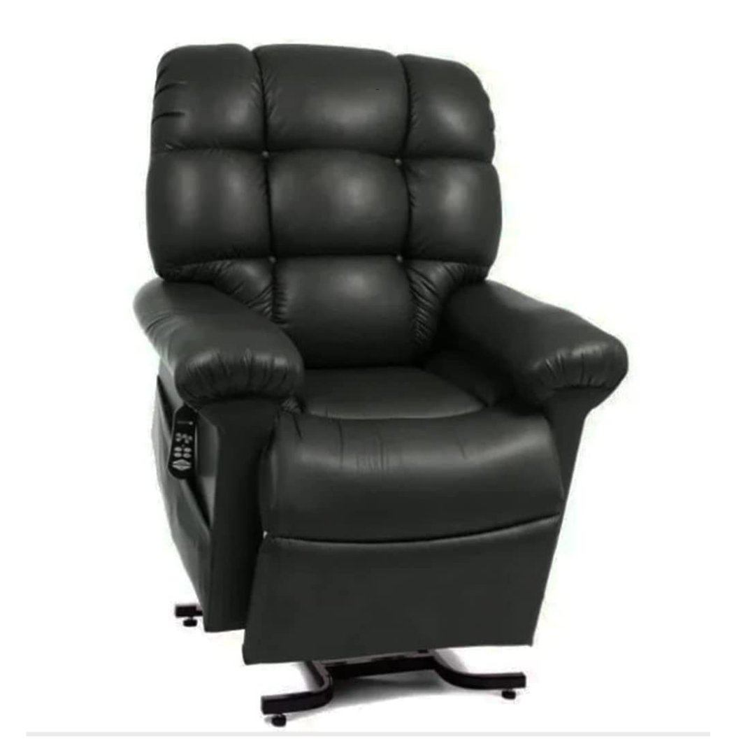 Golden Technologies PR510 MaxiComfort Cloud Series Extra Wide Assisted Lift Chair Recliner - Black Onyx in raised position