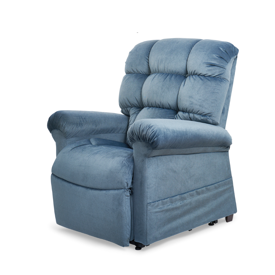 Golden Technologies PR510 MaxiComfort Cloud Series Extra Wide Assisted Lift Chair Recliner - Calypso in seated position