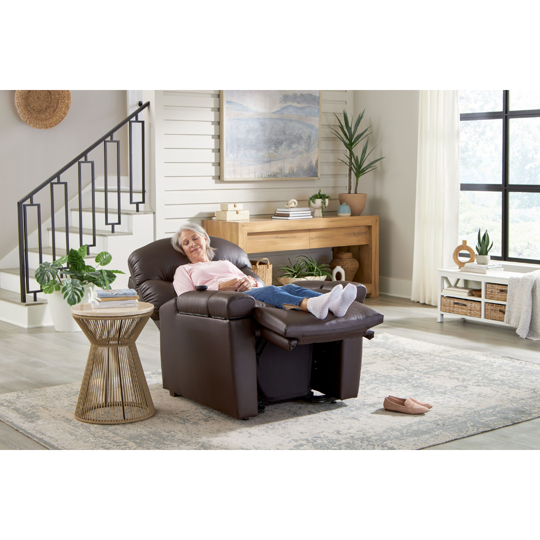 Golden Technologies PR511 MaxiComfort Cloud+ Assisted Lift Recliner - Small - with reclined user
