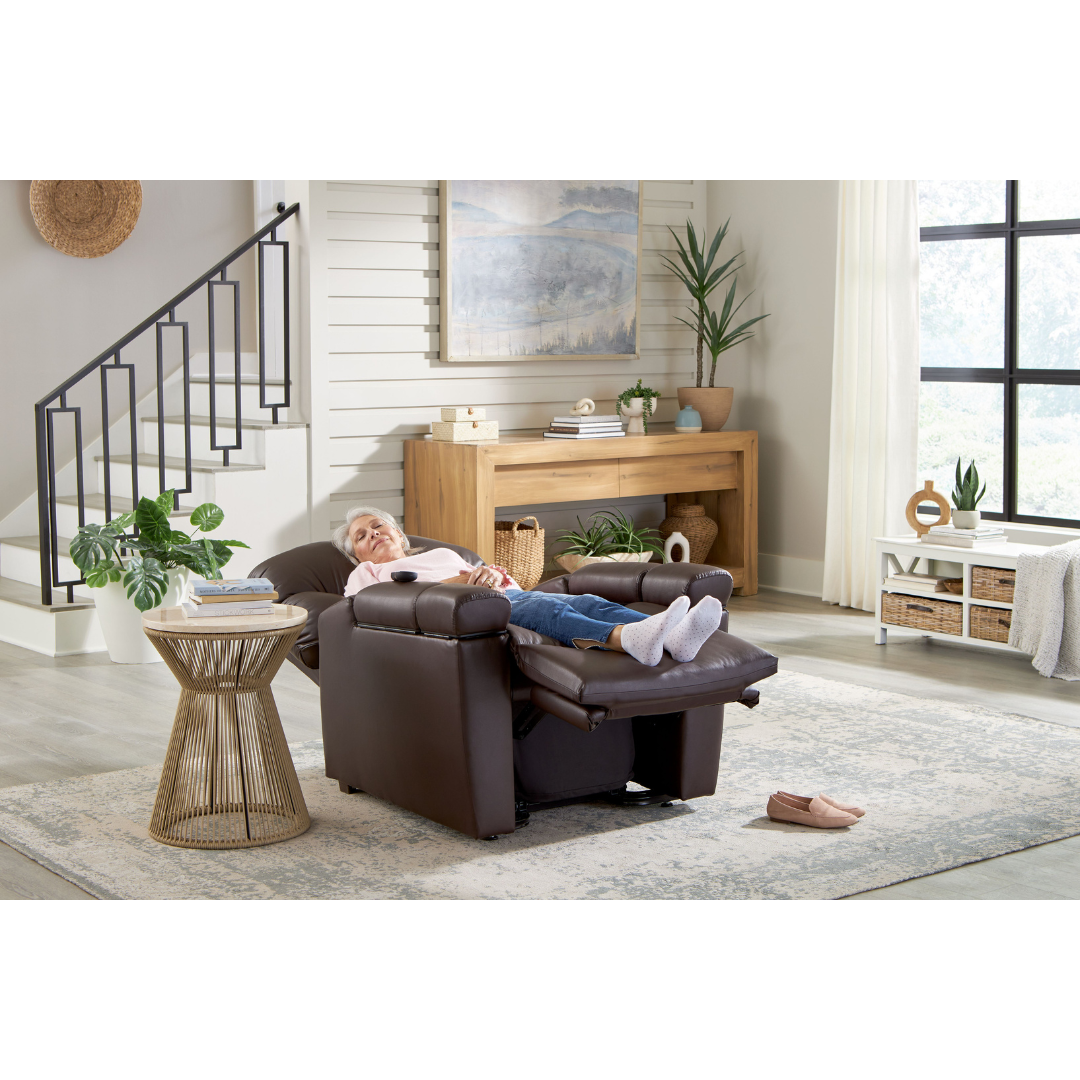 Golden Technologies PR511 MaxiComfort Cloud+ Assisted Lift Recliner - Small - with reclined user