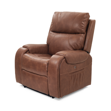 Golden Technologies Titan Luxury Reclining Power Lift Chair - Built in Table - Acorn in seated position
