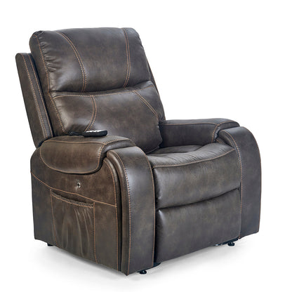 Golden Technologies Titan Luxury Reclining Power Lift Chair - Built in Table - Graphite in seated position