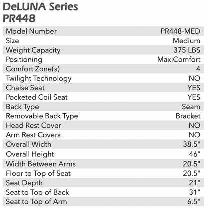Golden Technologies Titan Luxury Reclining Power Lift Chair - Built in Table - specifications