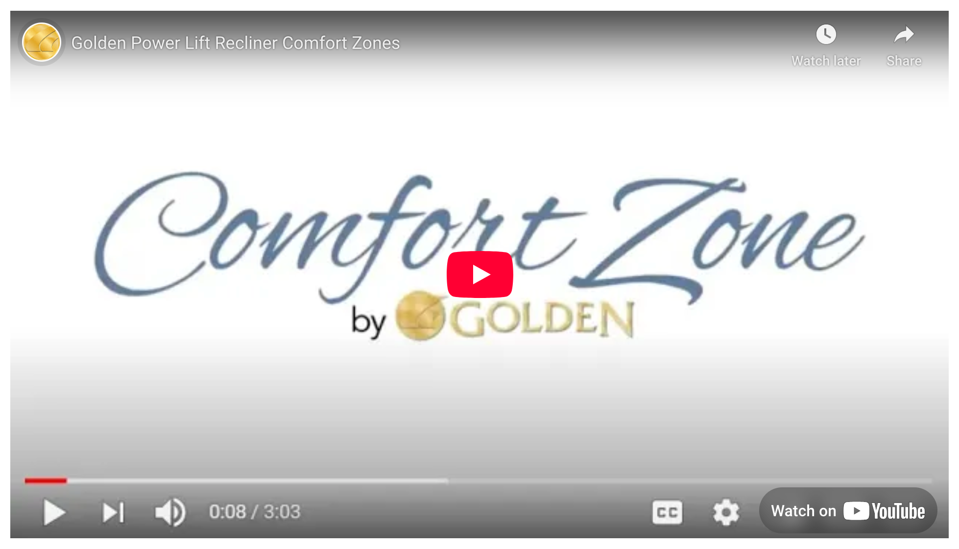 Load video: golden tech comfort zone features